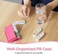 Femometer Pill Box 7 Days Pill Box with PU Leather 7 Days 3 Compartments