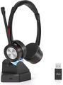 Bluetooth 5.2 Headset Mairdi - Noise Cancelling, USB, Ladestation,Bluetooth