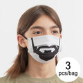 Wiederverwendbare Stoff-Hygienemaske Beard Luanvi Größe M Packung mit 3 Einhe