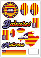 Balearen 11 Mallorca Aufkleber Fahne Flagge Sticker Decal Tuning EM Folie AK