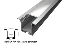 LED Aluprofil Aluminium Profile Alu Schiene Leiste Leuchte 2m für LED-Streifen 