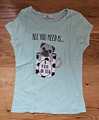 türkis-grünes T-Shirt mit Hund von FB Sister (New Yorker) Gr. M