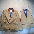 MARC DARCY HERRENJACKE 44""/WESTE 42"" HELLBRAUN 2-TEILIGES ANZUGSET