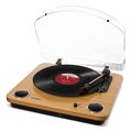 Plattenspieler ION Audio Max LP Vinyl eingebauter Lautsprecher Braun SEHR GUT