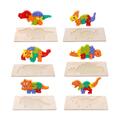Holzpuzzle für Kinder 3D-Dinosaurier-Puzzle aus Holz für Mädchen, Jungen,