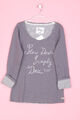 Daz 4126 Sweatshirt Cotton Statement Print S mauve grey Slow Down Simply Daz