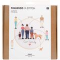 RICO FIGURICO X-STITCH FAMILY Stickpackung Kreuzstich Familie Ø 20CM