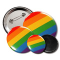 Regenbogen Button, Anstecker / Magnet, Pin Queer Schwul Gay Pride LGBTQ + Liebe