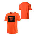 Puma Mens Rebel Block Basic Cotton T-Shirt Orange Top Tee 852395 29
