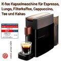 K-fee One Kapselmaschine für Espresso, Lungo, Filterkaffee, Cappuccino,Tee,Kakao