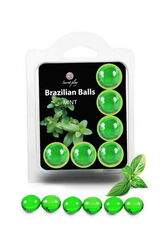 Brasilian 6 Balls Vaginal Anal Stimulant Intim Öl Gleitmittel Minze Duft Unisex