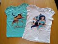  2 T Shirts Aladin, Aladdin, Disney Größe 128 weiß und grün, top erhalten