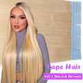 Invisible Tape Extensions 100% Remy Echthaar Tape In Haarverlangerung Skin Ombre