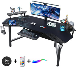 Gunji Gaming-Tisch 180cm Premium Gaming-Schreibtisch E-Sport Gamer Computertisch