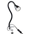 Klemmleuchte schwarz/weiß flexible Leselampe Tisch-Lampe dimmbar GU10 B.K.Licht