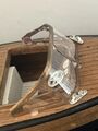 Modell Nave Riva mit dem Schnellboot Holz L 45 Sammlerstück Mit Sockel Vintage
