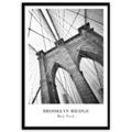 Gerahmtes Bild New York 50 x 70 cm I Rahmenbild Manhatten Brooklyn Bridge Rahmen