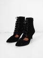 HOF115: & Other Stories Stiefeletten wildleder / Cut out lace up suede pumps 37