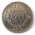 1 Krone, Silber, Gustav V, 1944, Schweden (4362)