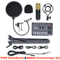 Mikrofon Kondensator Microphone Kit mit Arm Studio für Aufnahme Audio Soundkarte