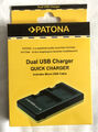 PATONA Dual Schnell-Ladegerät f. Canon LP-E8 LPE8 inkl. USB-C Kabel *045*