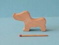 altes Holz Spielzeug Dackel Figur Hund