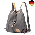 KONO Henkeltaschen Canvas Rucksack Damen Groß Handtaschen Anti Diebstahl 