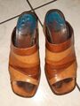 sabot Pelle Open Toe Used Made In Italy