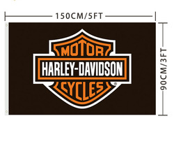 Harley-Davidson-Flagge, 90 x 150 cm, Banner, Mannhöhle, Garage, Werkstatt,...