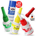 3 x 50g Sekundenkleber mit Aktivator Spray 200ml - Top2Glue Alleskleber Set XXL 