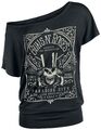 Guns N' Roses Paradise City Label Frauen T-Shirt schwarz  Frauen Band-Merch,