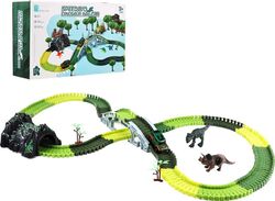 Magic Dino Park Dinosaurier-Spielzeugset Rennstrecke Autobahn mit Jeep Geschenke