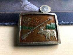 Original USA  Belt Buckle,Gürtelschnalle, Colt, Moose, Elch