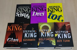 Stephen King - Der dunkle Turm Teil 1-7; Sammlung, Paket, Konvolut, schwarz,drei