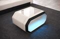 Couchtisch Wohnzimmertisch Design Tisch ROMA LED Stoff Holztisch Beistelltisch