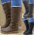 Damen Stiefel warm gefüttert Winter Boots Stiefeletten Schnee Schuhe NEU ST81 