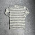 MARC O‘POLO Damen Pullover Langarm Gr. L WOLLE 90er Sweater Lang A19812 Grau