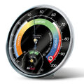 Thermo-Hygrometer als Klimakontrolle / Schimmelalarm für Zimmer / analog/schwarz