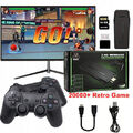 Wireless 4K HDMI Videospielkonsole Retro 20000+ TV Spiele Stick 64GB + 2 Gamepad