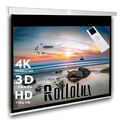 Rollolux Heimkino Beamer Motorleinwand 300 x 240 (294x220)cm 4:3 145" HDTV 3D 4K