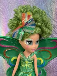 Barbie Magic Of The Rainbow Puppe Haarspange Zubehör 2007 seltene grüne Fee