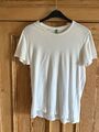 Benetton Basic T-Shirt in Weiß Gr. L Herren