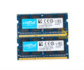 Crucial 2x 4GB 2RX8 PC3-8500S DDR3 1066Mhz SODIMM Laptop Speicher RAM 204Pin #~