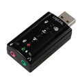 LogiLink UA0078 USB Soundkarte mit Virtual 3D Soundeffekt 7.1 Surround Laptop PC