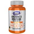 NOW Foods Arginin & Ornithin 500 mg/250 mg 100 vegetarische Kapseln, Aminosäure