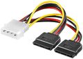 1x SATA Y-Kabel Stromkabel Adapter 4-pin Stecker an 2x SATA Festplatte Lüfter