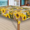 Wachstuch-Tischdecken Abwaschbar Sonnen Blumen rechteckig