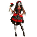 Tag der Toten Halloween Kostüm für Damen Sugar Skull Kleid Dia de los Muertos