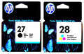 Original HP 27, HP 28, HP DESKJET 3650, 3745, 3845, 5650, 5652, 5655, HP C8727A