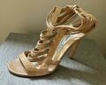 JIMMY CHOO Sandaletten Gr. EUR 40,5 Beige Damen Schuhe High Heels Shoes Leder